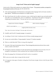 They were written in exam conditions and took 45 minutes from start to finish. Politics And The English Language