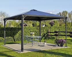 Patio gazebo shelter camping duty sun shade beach outdoor folding garden canopy. Pavillon Palram Palermo Premium 3600 Garden Gazebo Inkl Vorhangset 360 X 360 Cm Anthrazit Bei Hornbach Kaufen