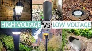 We carry led lights for every outdoor lighting or landscape lighting need, including patio lights, deck lighting, path lights, pond lights, fountain lights, tree uplighting, and more. High Voltage Vs Low Voltage Landscape Lighting Youtube