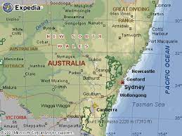 Er grenzt an victoria im süden, south australia im westen und queensland im norden. Landkarte Australien Nsw Info Oz Informationen Ueber Australien