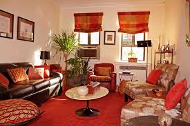 Fascinating Small Living Room Design Ideas With Red Rugs Laminate Floor And Brown Leather Plose Sofa Living Room White Living Room Red Best Living Room Design