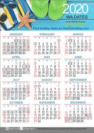 Wa School Holiday Calendar In 2020 School Holiday Calendar Holiday Calendar School Holidays