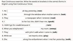 The Glitter Teacher Practicamos El Pasado Continuo En Ingles Pasado Continuo Diseno Humano Ejercicios