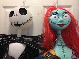 Nightmare Before Christmas Life Size Jack and Sally 6/5 feet lights and  sound