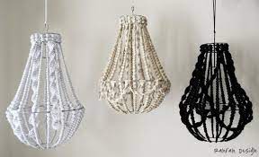 macrame lamp chandelier lighting with wood beads ot ranrandesign macrame diy kralen kroonluchter macrame
