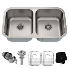 32 stainless steel 18g undermount 50/50