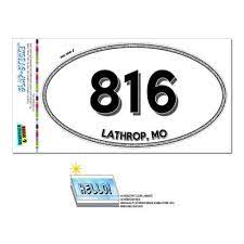 816 Lathrop Mo Missouri Oval Area Code Sticker Bumper Stickers Randsburg Allianz Logo