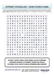 Our editors independently research, test, and recommend the best products; Internet Vocabulary Word Search Puzzle In English