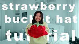Toddler lovely girls winter hat red strawberry knitted crochet hat for christmas. How To Crochet A Strawberry Bucket Hat Tutorial Youtube