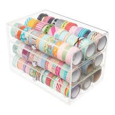Three Drawer Washi Organizer By Recollections Washi Tape Storage Stationery Organization Craft Room Storage