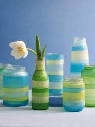 Diy Decor Cheery Spring Vases Tissue Paper Crafts Spring Diy Spring Vases