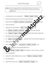 Wortfeld Sagen Material Und Verlaufsskizze Unterrichtsmaterial In Den Fachern Daz Daf Deutsch Wortfeld Sagen Wortfelder Wort