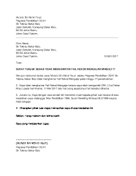 Ianya perlulah ditulis dengan bahasa mudah difahami dan terus kepada isi. Surat Tunjuk Sebab Tidak Menghantar Fail Rekod Mengajar Pdfcoffee Com