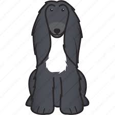 Black And White Spaniel Cartoon Afghan Hound Black Edition Download Cartoon Dog Afghan Hound Afghan Hound Cartoon Dog Afghan