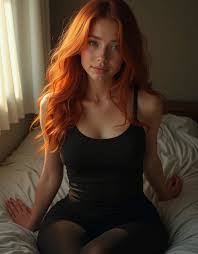 obra maestra), Eres Molly c quinn, sentada desnuda en la cama con las  piernas a - SeaArt AI