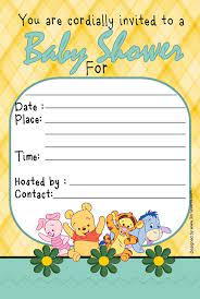 Winnie The Pooh Baby Shower Invitation Printable Baby Shower Invitations Baby Shower Invitation Templates City Baby Shower