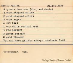 Codziennie dodajemy tysiące nowych, wysokiej jakości obrazów. Tomato Relish Vintage Recipes
