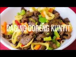 Bahan resepi daging masak hitam : Resipi Daging Kerbau Goreng Kunyit Youtube