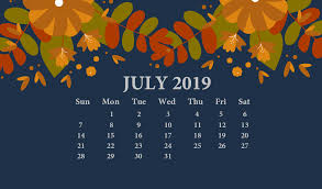 July 2019 Desktop Wallpaper With Calendar