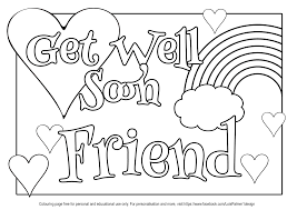 Bunny nurse wishes feel better; Get Well Soon Colouring Sheet Lo Is Palmer Design Facebook