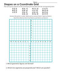 Coordinate Grid Shapes Worksheet Education Com Coordinate Grid Coordinate Plane Worksheets Coordinates Math