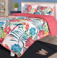 It's a cover for your duvet that provides a layer of protection and decor. Bright Palm Print Bedding The Hawaiian Home