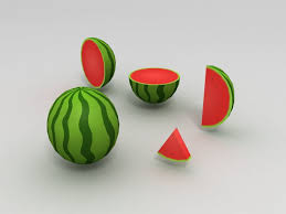 Water Melon 3d Model Watermelon Melon 3d Model