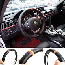 38cm Car Steering Wheel Cover Interior Car Styling Carbon Fiber For Bmw X1 X3 X5 X6 E36 E39 E46 E30 E6 Steering Wheel Cover Car Steering Wheel Cover Car Covers