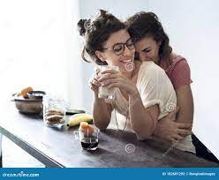 Lesbian couple in love stock photo. Image of female - 102601292