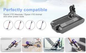 Energup Replacement 3000mah V10 Dyson Battery For 25 2v Dyson V10 Absolute Animal Motorhead N009 Compatible For Dyson V10 Absolute Cordless Vacuum Handheld Cleaner For Dyson V10 Battery V10 absolute, v10 animal, v10 motorhead. yoybuy