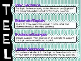 Teel Paragraph Structure Paragraph Structure Printable Teaching Resources History Teaching Resources