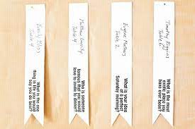 A simple ice breaker to use over lunch. Ice Breaker Questions For Each Guest Photo A Subtle Revelry Dinner Conversation Cards Dinner Conversation Starters Wedding Games For Guests