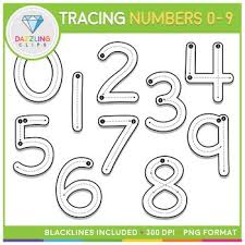 Free Tracing Numbers Set Clip Art 0 9 Clip Art Clip Art Freebies Free Clip Art