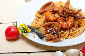 .for pasta recipes on yummly | creamy seafood sauce over shrimp & scallops, thai seafood sauce, homemade marinara sauce with how to make cocktail sauce (seafood sauce)seeking good eats. Italian Seafood Spaghetti Pasta On Red Tomato Sauce Food Drink Indivstock