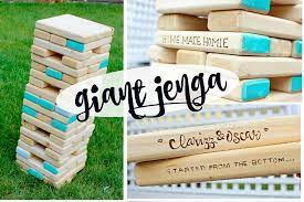 Diy Giant Jenga How To Carve Logo Decorate Youtube Jenga Giant Jenga Diy