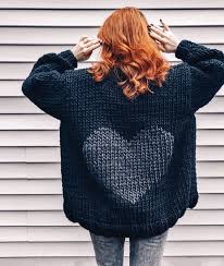 Made To Order Heart U Back Cardigan Sweater In 2021 Chunky Knit Sweater Pattern Sweaters Hand Knitted Sweaters