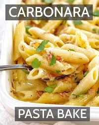 Carbonara Pasta Bake Chef Not Required Recipe In 2020 Creamy Pasta Recipes Carbonara Pasta Pasta Bake