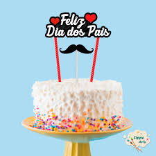 40 atividades escolares para os dias dos pais, lembrancinhas para o dia dos pais, mensagem do dia dos pais, todas para imprimir, confira! Topo De Bolo Dia Dos Pais Bigode Grosso No Elo7 Lippe Art S F89403