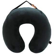 Velour Memory Foam Neck Pillow With Metal Buckle Strap Neck Pillow Best Neck Pillow Memory Foam Travel Pillow