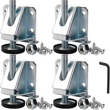Joymall Leveling Feet Heavy Duty Furniture Levelers Adjustable Table Leg Leveler W Lock Nuts For Furniture Ta In 2020 Heavy Duty Furniture Adjustable Table Table Legs