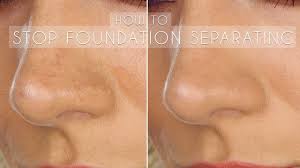 stop foundation separating on your nose