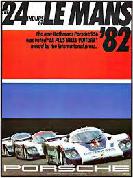 the 24 hours of le mans 82 porsche 956 erich strenger the vintage poster coches de carreras coches y motocicletas carros y motos