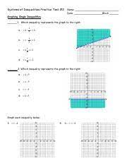 Practice Test 2 Systems Of Inequalities Pdf Systems Of Inequalities Practice Test 2 Name Date Block Graphing Single Inequalities 1 Which Inequality Course Hero