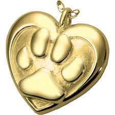 Cremated remains can be placed in an urn, buried within a cemetery or scattered in a special place. Wholesale Gold Pet Cremation Jewelry Double Heart Paw Print