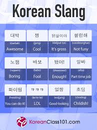 Korean Slang Ps Start Learning Korean Language The Best Way Just Click Here Korean Language Korean Language Learning Korean Words