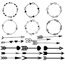 Arrow Svg Clipart Circle Arrow Vector Heart Arrow Digital Download Svg Png Dxf Eps Circle Arrow Arrow Svg Heart With Arrow