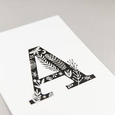 Ilustraciones De Letras De Arte Popular Alfabeto Iniciales Etsy Alphabet Illustration Art Folk Art