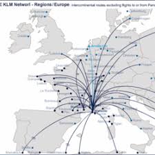 Online france map showing major places in france. Air France Route Map Europe From Ajaccio