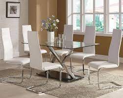 Glass Topped Dining Table Google Search Contemporary Dining Room Sets Dining Room Chairs Modern Modern Glass Dining Table