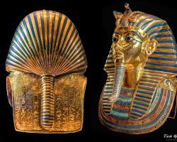 Image of Tutankhamun's golden mask, a symbol of the treasures and mysteries the Valley held.